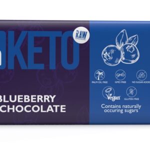 CZEKOLADA Z JAGODAMI I OLEJEM MCT BEZ DODATKU CUKRU BEZGLUTENOWA KETO BIO 40 g - COCOA