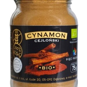 CYNAMON CEJLOŃSKI MIELONY BEZGLUTENOWY BIO 75 g - PIĘĆ PRZEMIAN