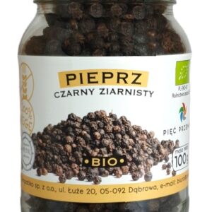 PIEPRZ CZARNY ZIARNISTY BEZGLUTENOWY BIO 100 g - PIĘĆ PRZEMIAN