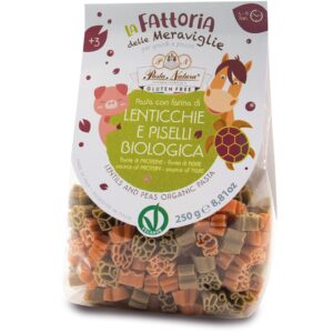 MAKARON (Z SOCZEWICY I GROSZKU) DLA DZIECI ZWIERZĘTA BEZGLUTENOWY BIO 250 g - PASTA NATURA