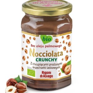 KREM Z ORZECHÓW LASKOWYCH I KAKAO CRUNCHY BEZGLUTENOWY BIO 250 g - RIGONI DI ASIAGO (NOCCIOLATA)