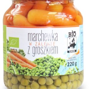 MARCHEWKA W ZALEWIE Z GROSZKIEM BIO 340 g (220 g) (SŁOIK) - BIO PLANET