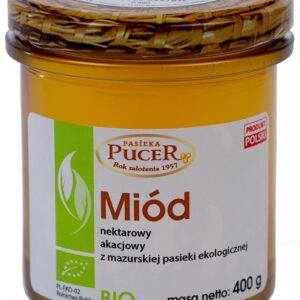 MIÓD NEKTAROWY AKACJOWY  BIO 400 g - PASIEKA PUCER