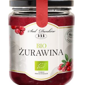ŻURAWINA Z CUKREM TRZCINOWYM BIO 260 g - SAD DANKÓW